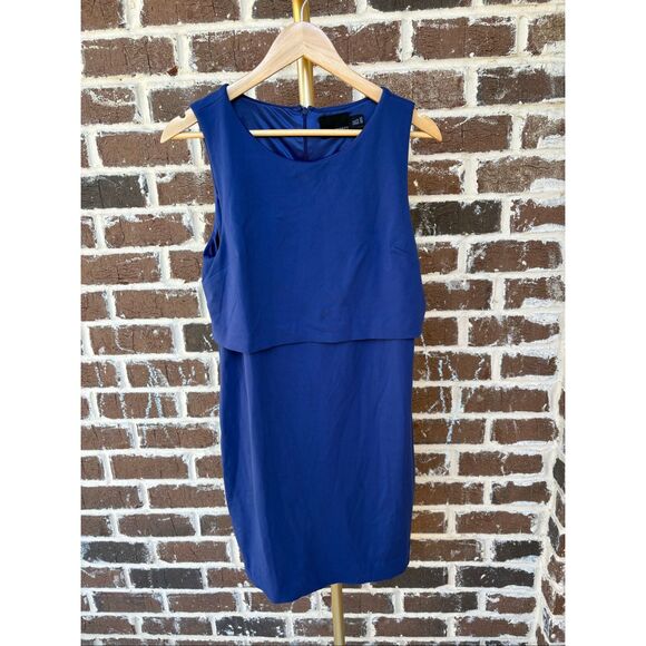 Cynthia Rowley Royal Blue Layered Sheath Mini Dress Size US 8 - Picture 1 of 4